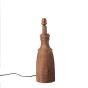 Unravel India "Cylindrical Ribbed" sheesham wood table lamp with off-white shade