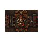Unravel India "Meditating Ganesha" fiber procession wall art in wooden frame