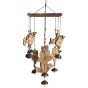 Unravel India "Celestial Fishes" antique bamboo windchime with copper bells