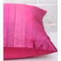 Unravel India Pink Patch Stripe Silk Cushion Cover (Set of 5)
