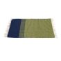 Unravel India handwooven cotton dining table placemats(Green & Blue, Set of 6)