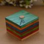 Unravel India Wooden Multicolored Coaster (Set of 6)