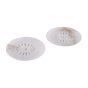 Unravel India Handcarved white circular coaster in Soap Stone(Set of 2)