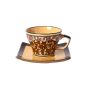 Unravel India Mughal handpainted Cup Saucer(Set of 6)