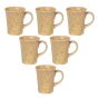 Unravel India ceramic hand crafted mug set (Set of 6)