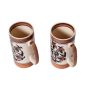 Unravel India Ceramic Floral Beer mug set (Set of 2)