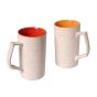 Unravel India stoneware matte finish beer mug(Set of 2)
