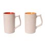 Unravel India stoneware matte finish beer mug(Set of 2)