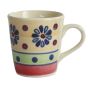 Unravel India "Flower Petals" handpainted ceramic coffee mugs(Set of 6)