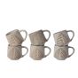 Unravel India "Shades of Leaf" handpainted tea/coffee Mugs(Set of 6)