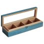 Unravel India Blue Wooden Utility/Masala Box in Steambeach Wood