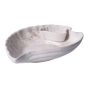 Unravel India Studio pottery Stoneware serving platter for Snacks & Starters, (White, Set of 3) 