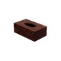 Unravel India "Ripple Wood" handcrafted tissue box in Mango Wood