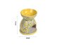 Unravel India blue pottery Oil Burner Ceramic Aroma Diffuser for Home Decor & Gifting Purpose(Yellow)