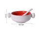 Unravel India stoneware matte finish jumbo soup bowl with round handles(Set of 6)