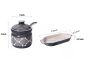 Unravel India ceramic handpainted jar storage organizer for pickle,masala with spoons & tray(Set of 2)