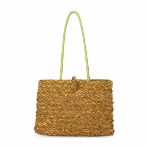 Shop for Unravel India Sabai mustard Tote bag online in india