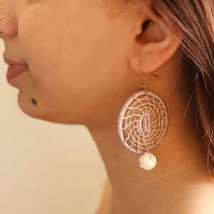 Unravel India "Pirul's Elegant Lavender" earrings