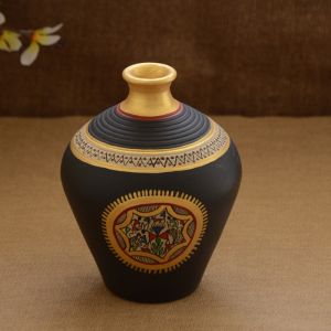 Unravel India Warli Hand Painted Terracotta Pot
