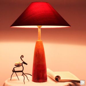 Unravel India Wooden Buffing Gradient Table Lamp