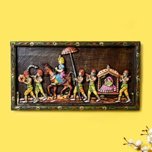 Unravel India Wooden procession Wall painting