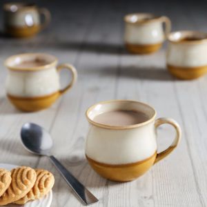 Unravel India Ceramic pottery Coffee Cups(Set of 6)