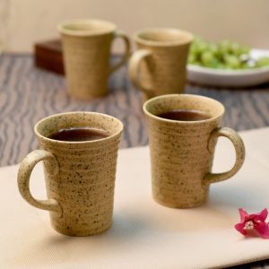 Unravel India ceramic hand crafted mug set (Set of 6)