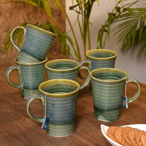 Unravel India studio ceramic tea/coffee mug (Set of 6)