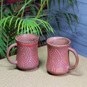Unravel India handcrafted ceramic tea/coffee mug (2 Mug)
