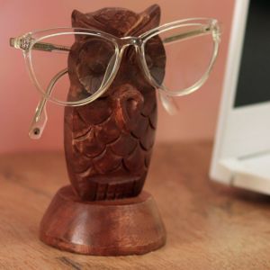 Unravel India Mango Wood "Owl Shaped" Eyeglass Holder Spec Stand