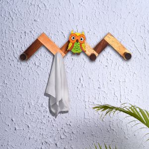 Unravel India zig-zag sheesham wood bathroom accessories towel holder
