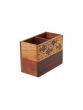 Unravel India"Wood Fusion Fish Motif" cuttlery holder in Sheesham wood